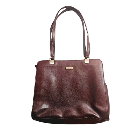 Liz Claiborne Handbags - Vintage Liz Claiborne Purse Brown Lined Section Dividers  Shoulder Bag